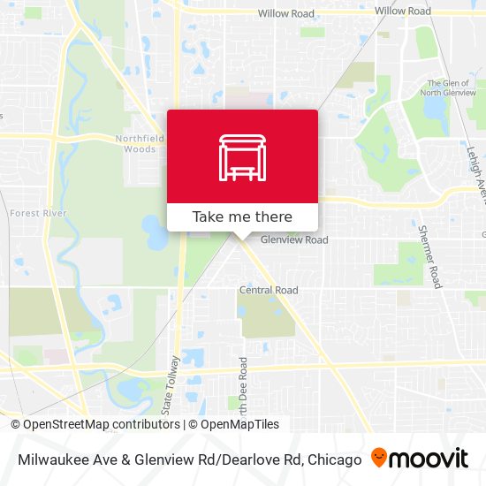 Mapa de Milwaukee Ave & Glenview Rd / Dearlove Rd
