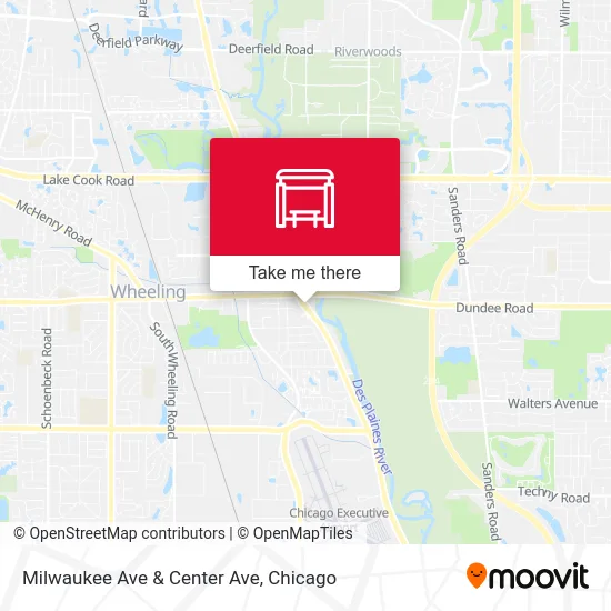 Milwaukee Ave & Center Ave map