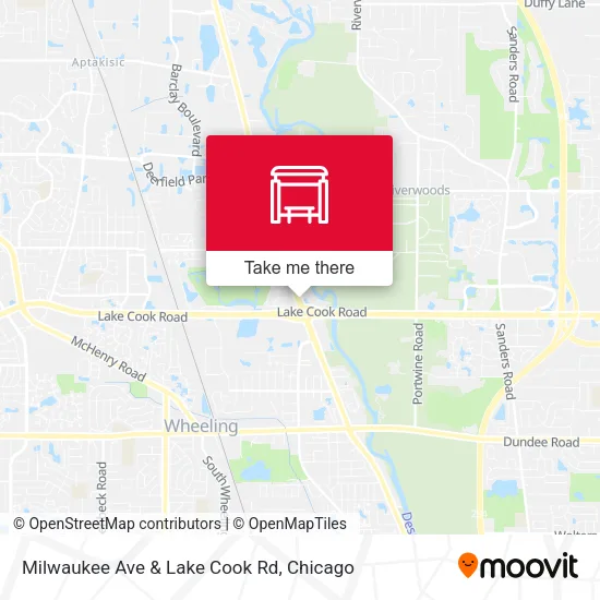 Milwaukee Ave & Lake Cook Rd map