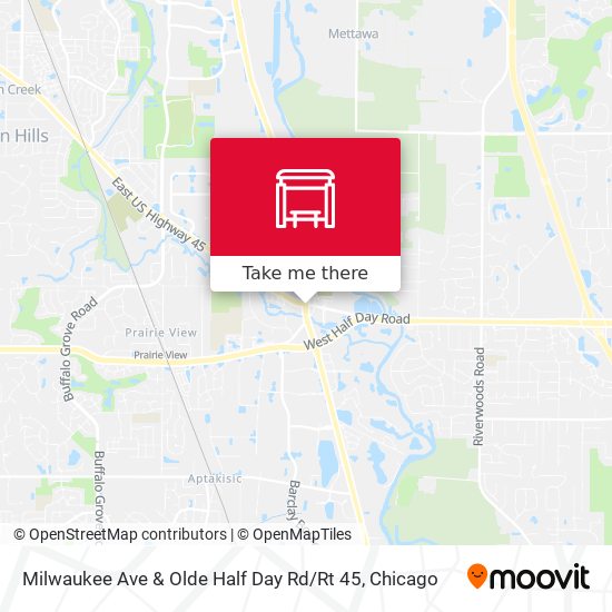 Mapa de Milwaukee Ave & Olde Half Day Rd / Rt 45