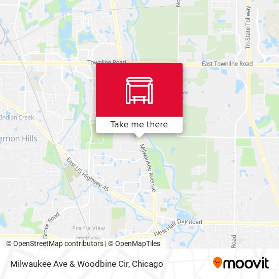 Mapa de Milwaukee Ave & Woodbine Cir