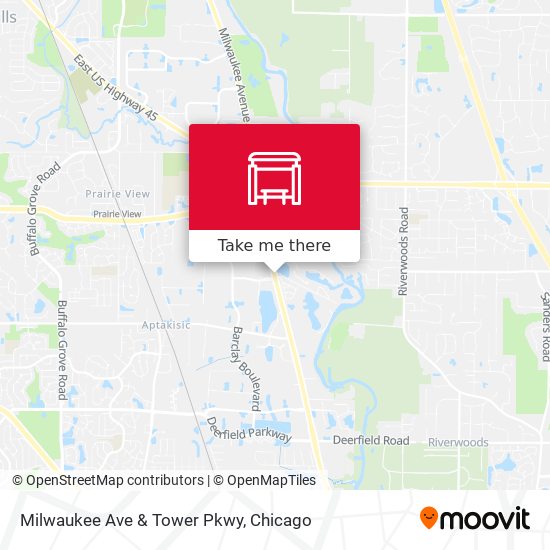 Milwaukee Ave & Tower Pkwy map