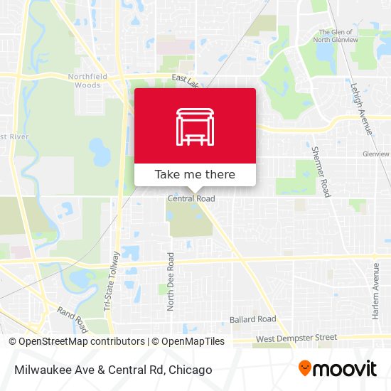 Milwaukee Ave & Central Rd map