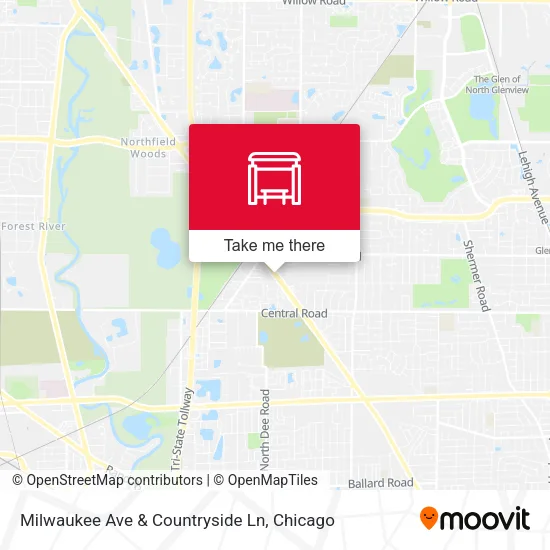 Milwaukee Ave & Countryside Ln map