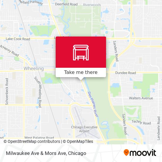 Milwaukee Ave & Mors Ave map