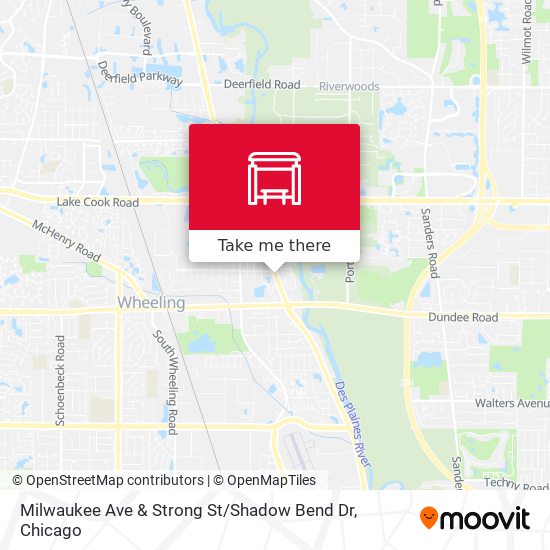 Milwaukee Ave & Strong St / Shadow Bend Dr map