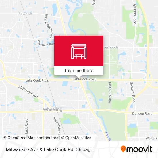 Milwaukee Ave & Lake Cook Rd map