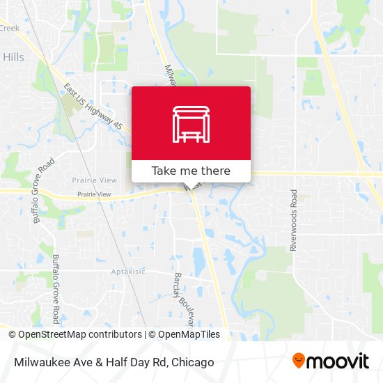 Mapa de Milwaukee Ave & Half Day Rd
