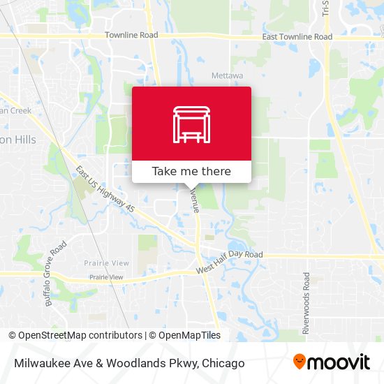 Milwaukee Ave & Woodlands Pkwy map