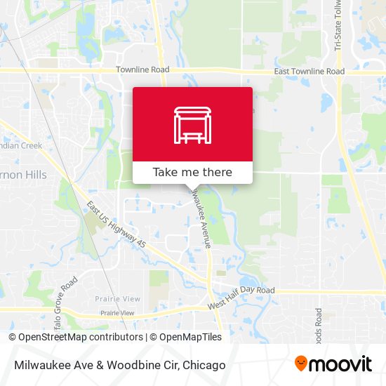 Milwaukee Ave & Woodbine Cir map