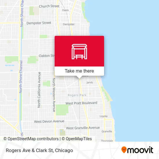 Rogers Ave & Clark St map