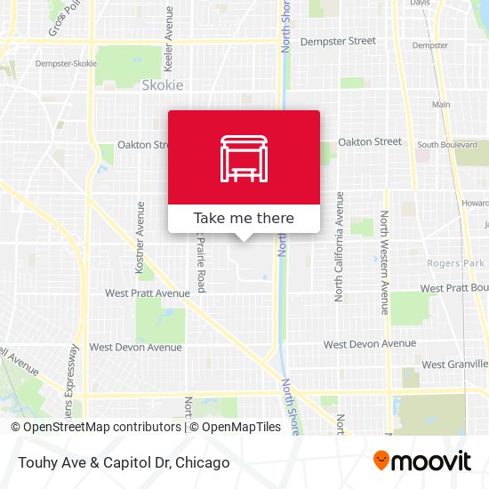 Touhy Ave & Capitol Dr map
