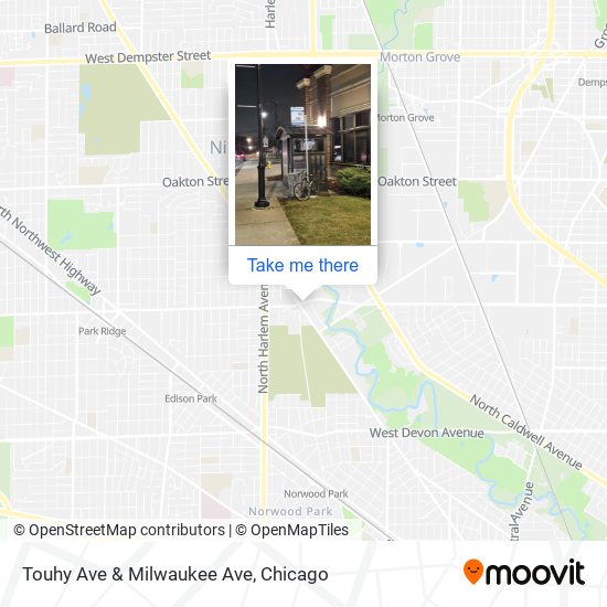 Touhy Ave & Milwaukee Ave map