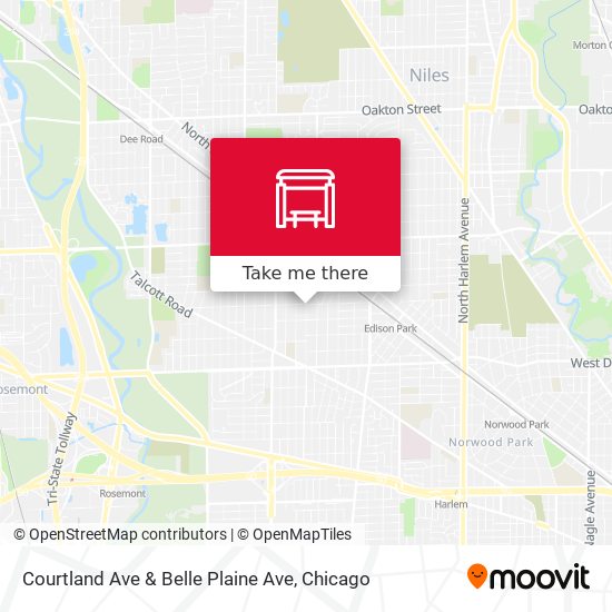 Courtland Ave & Belle Plaine Ave map