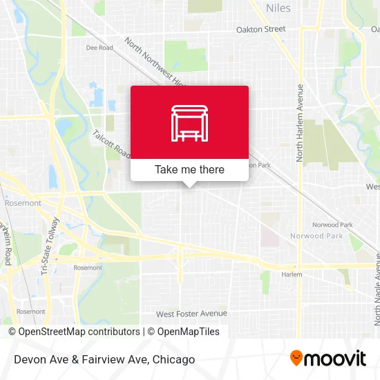 Devon Ave & Fairview Ave map