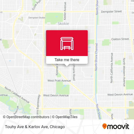 Touhy Ave & Karlov Ave map