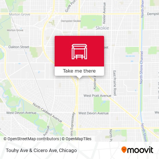 Touhy Ave & Cicero Ave map
