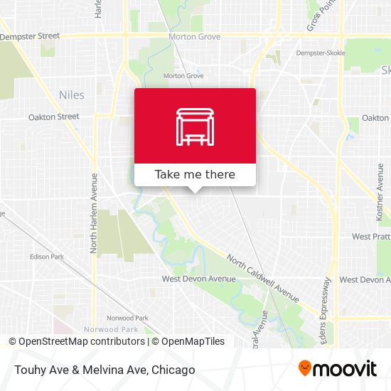 Touhy Ave & Melvina Ave map