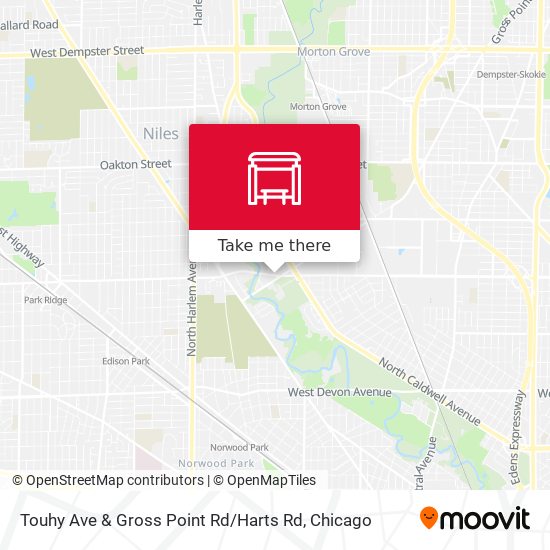 Touhy Ave & Gross Point Rd / Harts Rd map