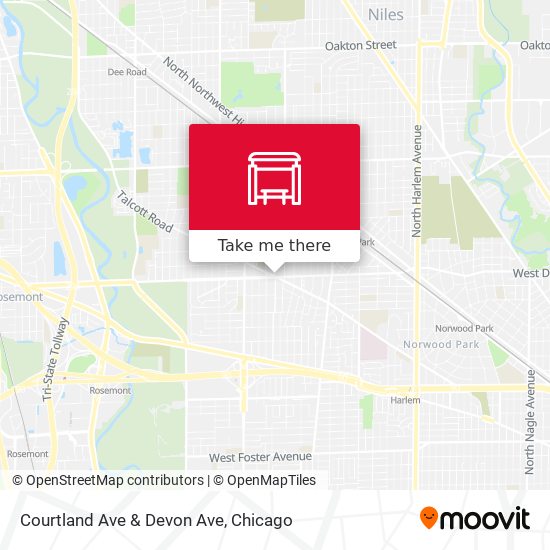 Courtland Ave & Devon Ave map