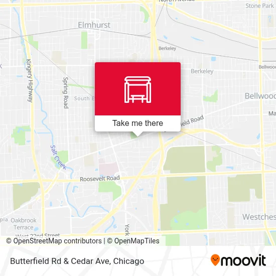 Butterfield Rd & Cedar Ave map