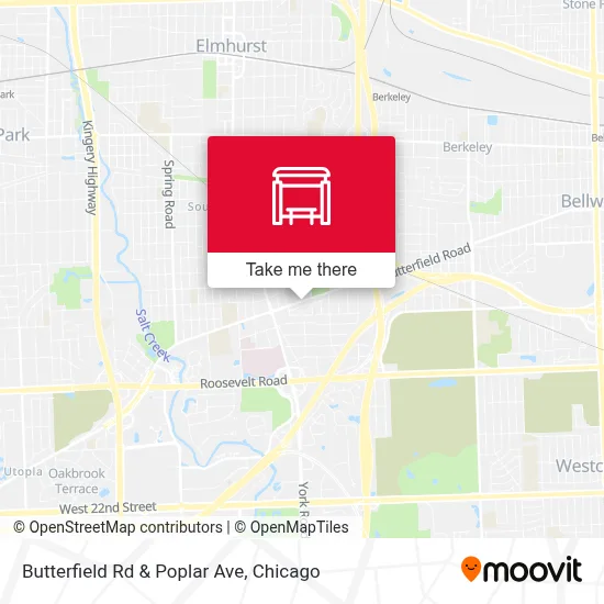 Butterfield Rd & Poplar Ave map