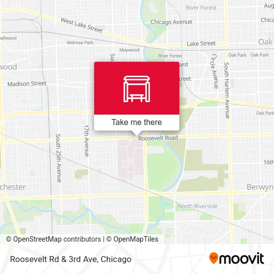 Roosevelt Rd & 3rd Ave map