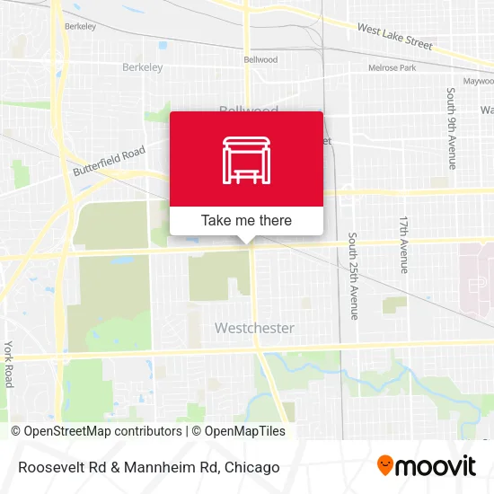 Roosevelt Rd & Mannheim Rd map