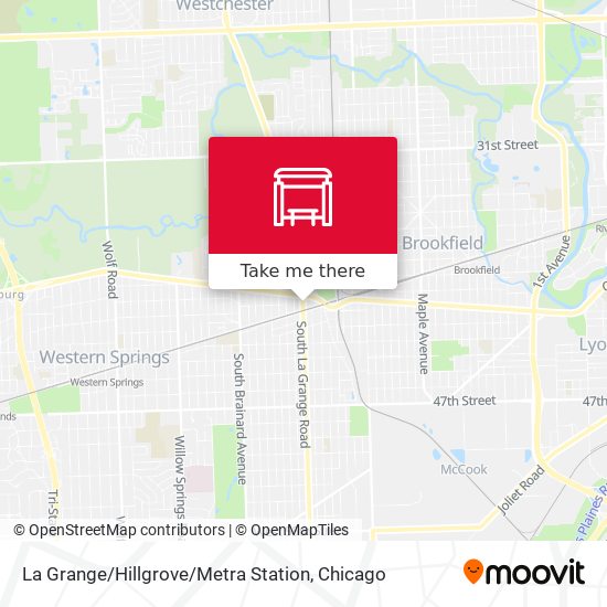 La Grange / Hillgrove / Metra Station map