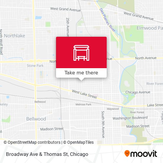 Broadway Ave & Thomas St map