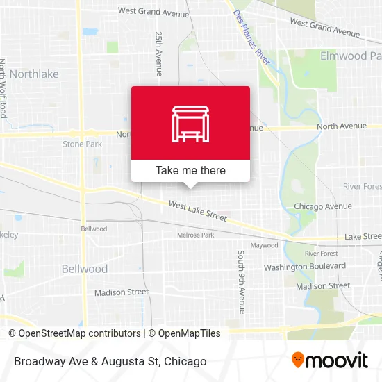 Broadway Ave & Augusta St map