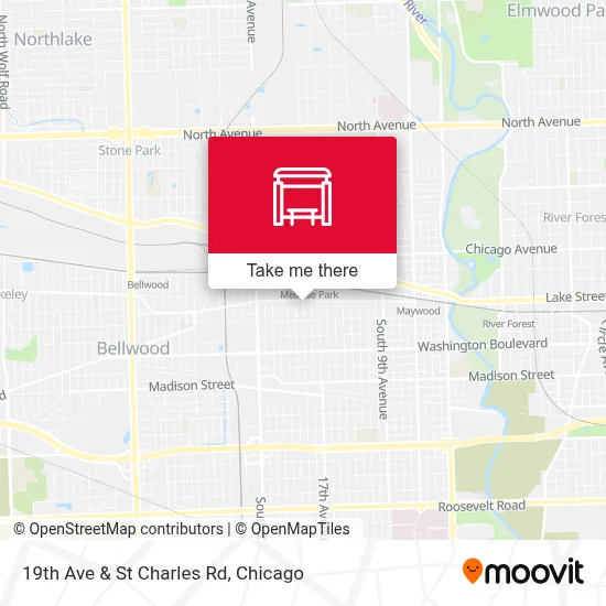 19th Ave & St Charles Rd map