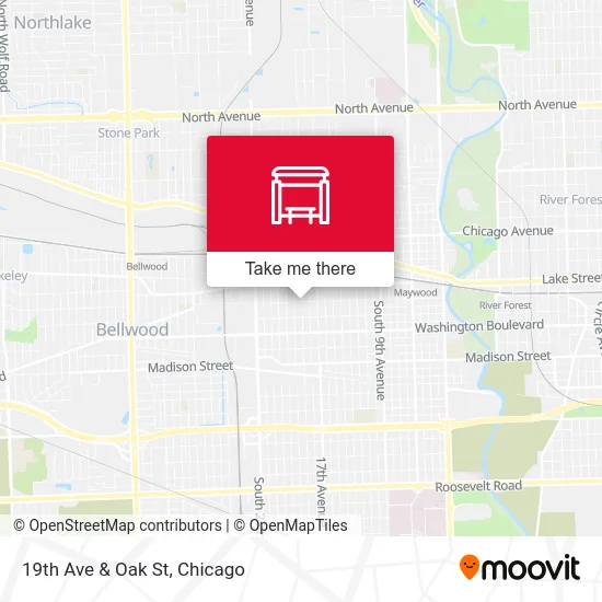 19th Ave & Oak St map