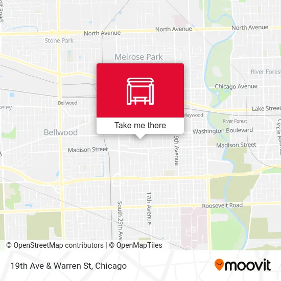 19th Ave & Warren St map