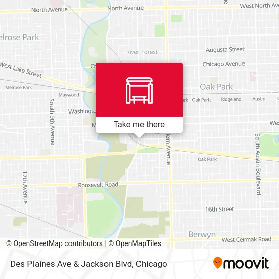 Des Plaines Ave & Jackson Blvd map
