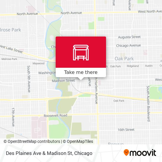 Des Plaines Ave & Madison St map