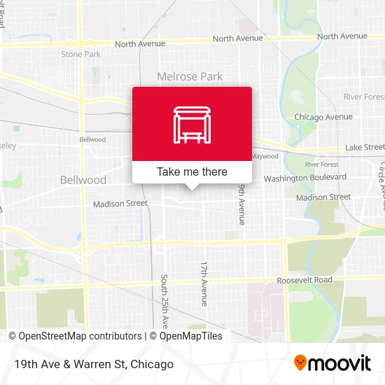 19th Ave & Warren St map