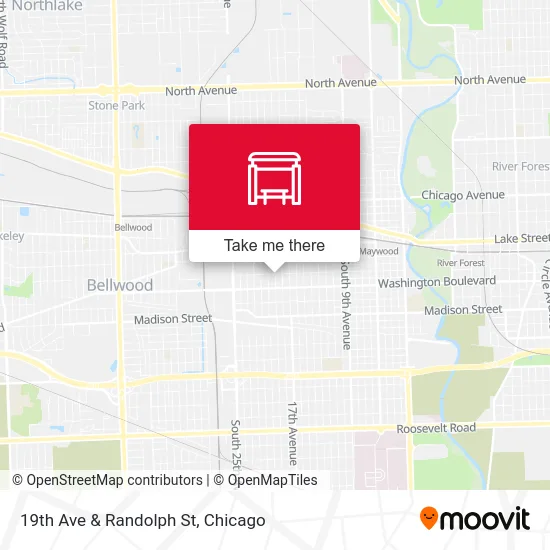 19th Ave & Randolph St map