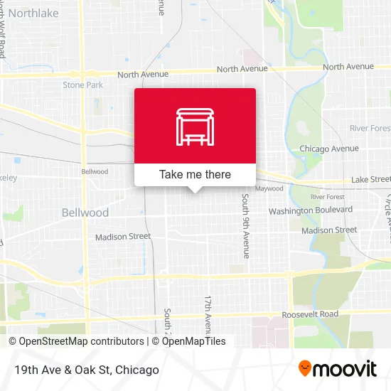 19th Ave & Oak St map