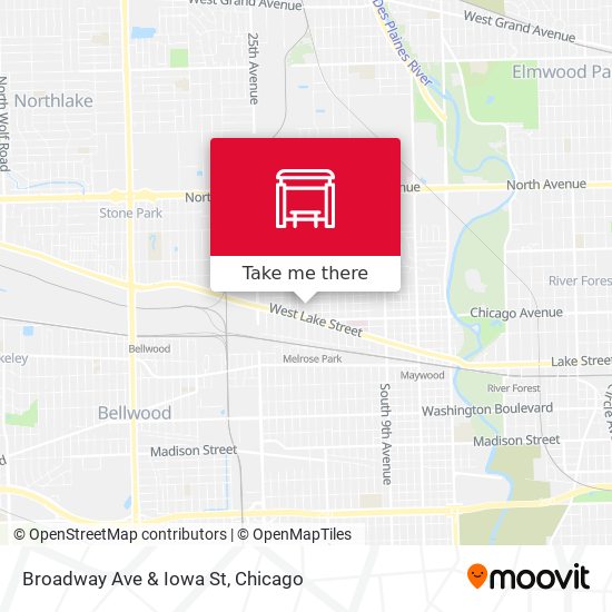 Broadway Ave & Iowa St map