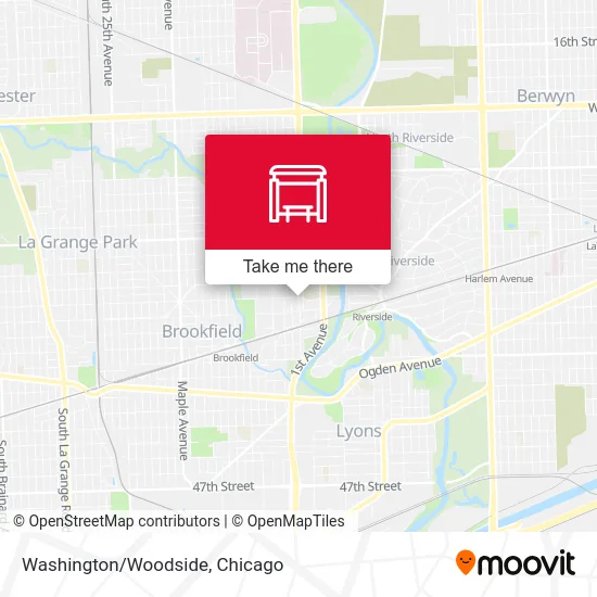 Washington/Woodside map