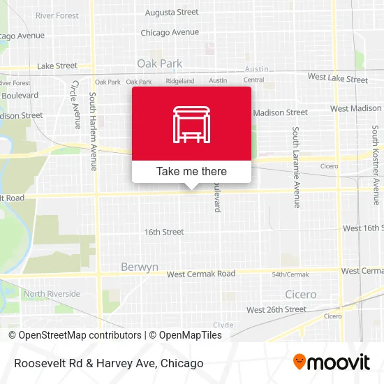 Roosevelt Rd & Harvey Ave map