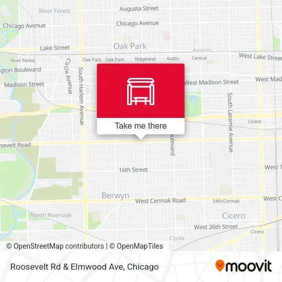 Roosevelt Rd & Elmwood Ave map