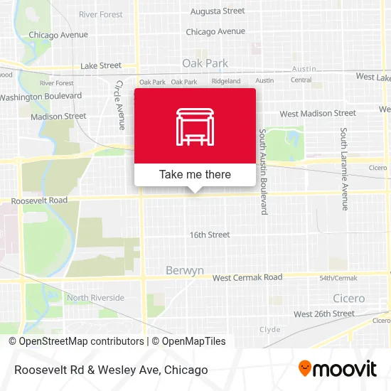 Roosevelt Rd & Wesley Ave map