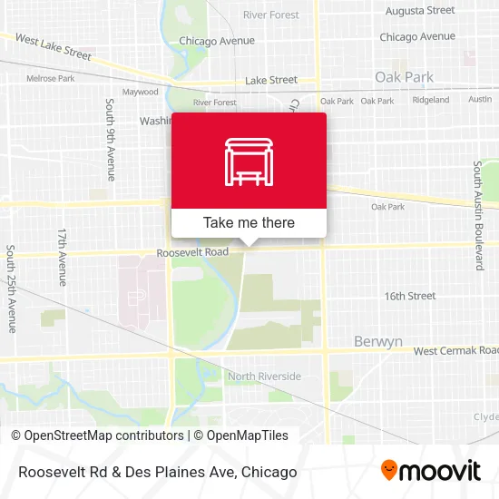 Roosevelt Rd & Des Plaines Ave map