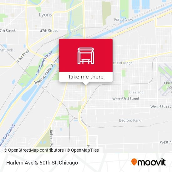 Harlem Ave & 60th St map