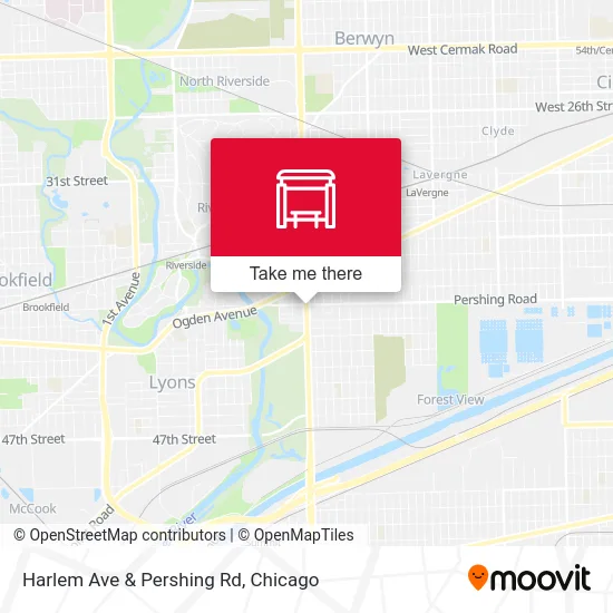 Harlem Ave & Pershing Rd map
