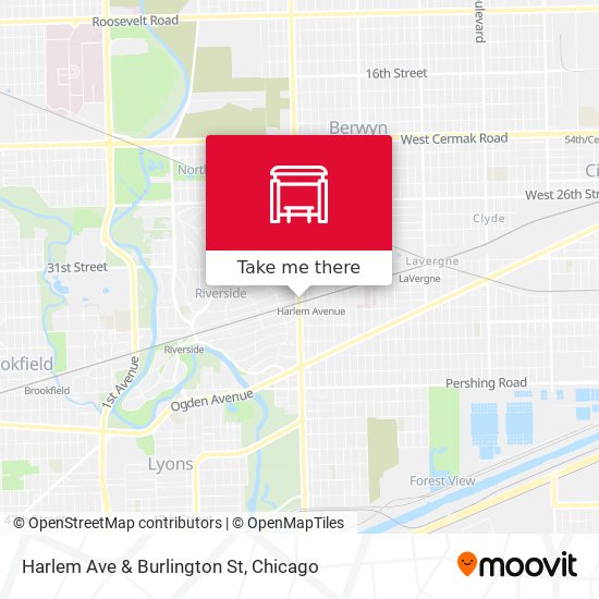 Harlem Ave & Burlington St map