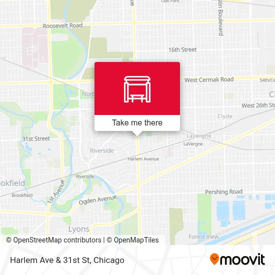 Harlem Ave & 31st St map