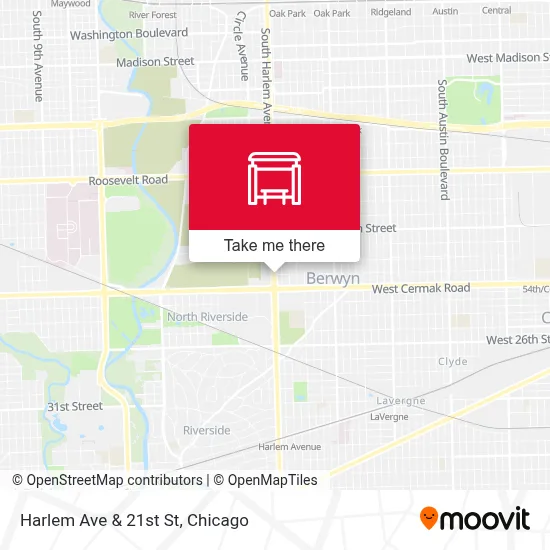 Harlem Ave & 21st St map